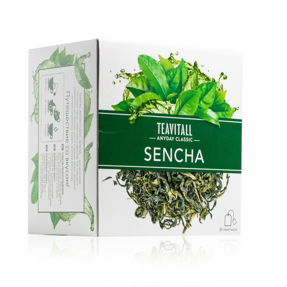 Чай зелёный TEAVITALL CLASSIC «Сенча», 38 фильтр-пакетовД